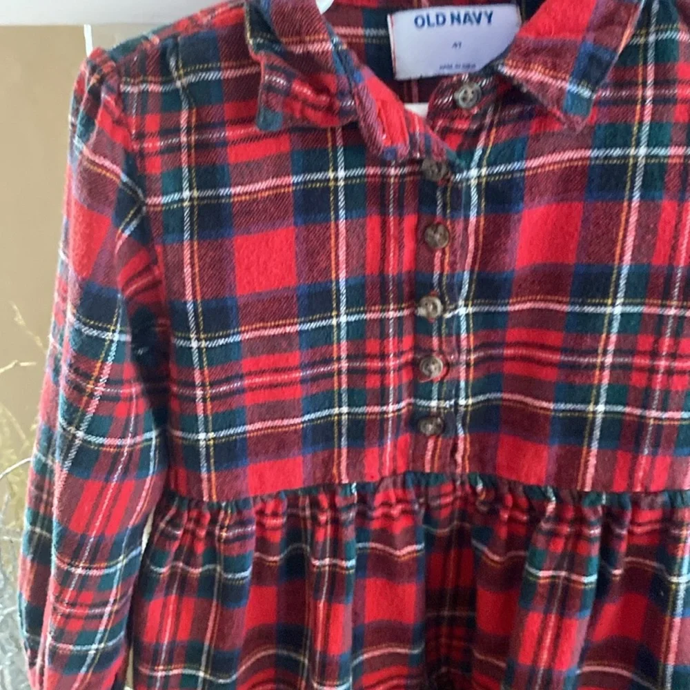 Old Navy Toddlers Red Plaid Dress